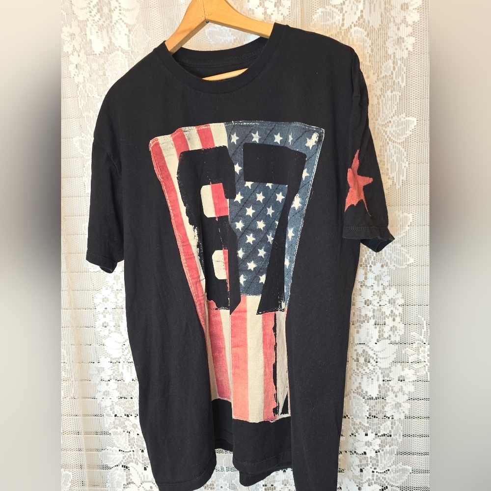 Ring Of Fire, Mens Black Short Sleeve T-shirt, 67 Graphic, XXL